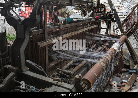 Vieille machine de tissage à Istanbul, Turquie Banque D'Images