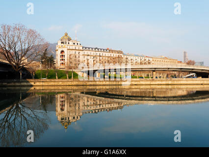 L'Eurasie, région du Caucase, la Géorgie, Tbilissi, Mtkvari river Banque D'Images