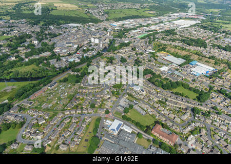 Vue générale de la ville de West Yorkshire Brighouse Banque D'Images