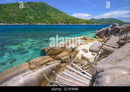 Koh Nangyuan island au large de la côte de Koh Tao en Thaïlande Banque D'Images