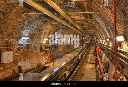 Old tunnel entre et Karakoy Beyoglu Banque D'Images