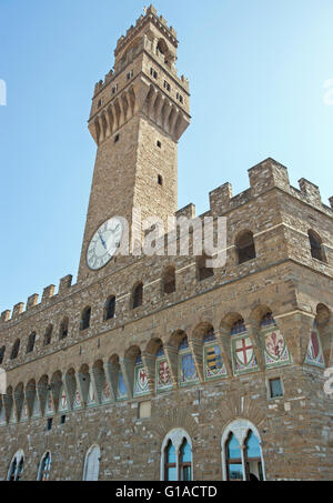 Palazzo Vecchio à Piazza della Signoria, Florence Banque D'Images