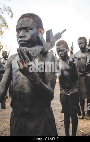 Le Groupe Marche Baiyer en Mt Hagen, Papouasie Nouvelle Guinée Banque D'Images