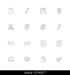 [JPEG] gray line web icon set pour la conception web, infographie, l'interface utilisateur et des applications mobiles Banque D'Images