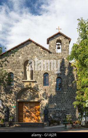 L'extérieur de l'Eglise de l'Immaculée Conception sur colline de San Cristobal à Santiago, Chili, Amérique du Sud. Banque D'Images