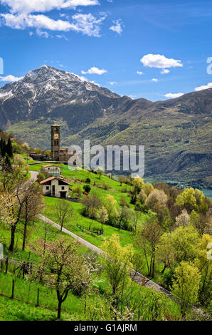 Lens-lestang (Lago di Como) Paysage Banque D'Images