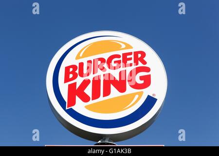 Logo de la chaîne de restauration rapide Burger King Banque D'Images