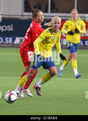 CAROLINE SEGER de football contre la Suède Suisse VANESSA BERNAUER Banque D'Images