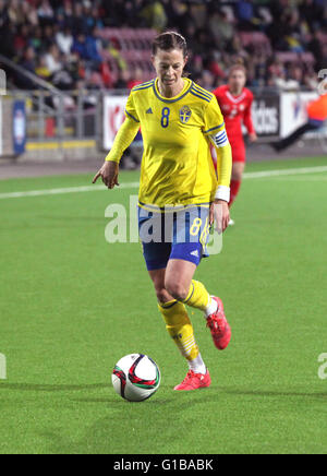 LOTTA SCHELIN football joueur professionnel suédois en France Lyon,ici dans l'équipe nationale suédoise Banque D'Images