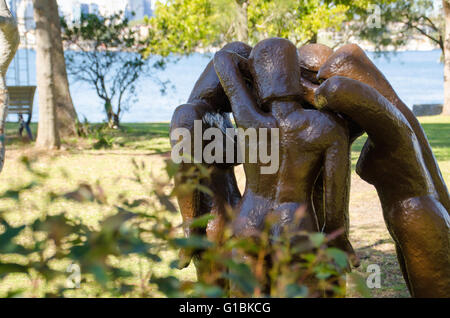 Sydney, Australie - 20 juillet 2015 : l'art est exécuté chaque année, exposition de sculptures du port a lieu au point d'un rouf et Clarkes réserver à Sydney. Cette exposition présente une vaste gamme d'oeuvres et s'exécute à partir de la 30e de juillet au 9 août. Banque D'Images