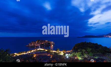 L'Europe, les Balkans, le Monténégro, l'île Aman Sveti Stefan Banque D'Images