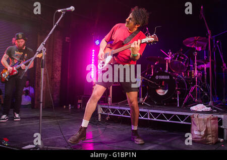 Sydney, Australie - 10 janvier 2016 : Palms se produiront au Festival de musique 2016 SMACS DU FBI qui a eu lieu à l'Carriageworks à Redfern. Banque D'Images