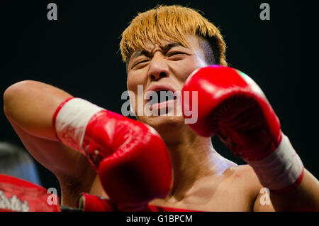 Sydney, Australie - 18 juillet 2015 : la Chine contre l'Australie monde Ligue des combats ont eu lieu à Sydney le 18 juillet dernier, à l'Entertainment Centre (Qantas Credit Union Arena) --- Lu Jianbo à la Ligue mondiale de la lutte contre Banque D'Images