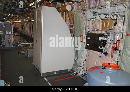 Airbus A380-861 à l'intérieur de l'avion F-WWDD Test - Toilettes fort Banque D'Images