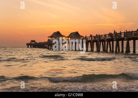 2016 HISTORIQUE NAPLES PIER NAPLES COLLIER COUNTY FLORIDA Banque D'Images