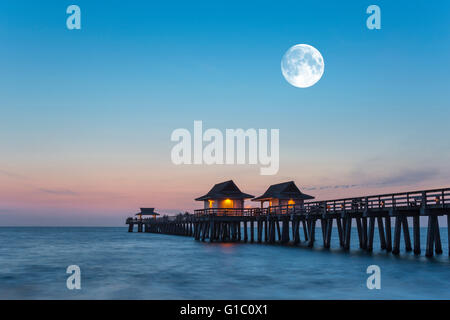 2016 HISTORIQUE NAPLES PIER NAPLES COLLIER COUNTY FLORIDA Banque D'Images