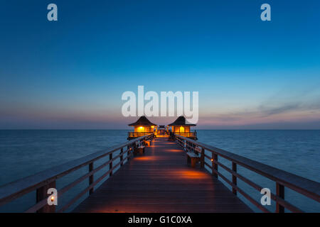 2016 HISTORIQUE NAPLES PIER NAPLES COLLIER COUNTY FLORIDA Banque D'Images