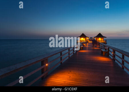 2016 HISTORIQUE NAPLES PIER NAPLES COLLIER COUNTY FLORIDA Banque D'Images