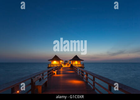 2016 HISTORIQUE NAPLES PIER NAPLES COLLIER COUNTY FLORIDA Banque D'Images