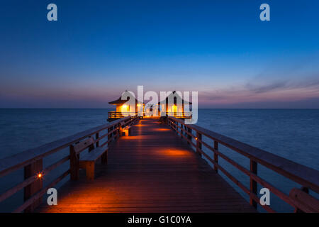 2016 HISTORIQUE NAPLES PIER NAPLES COLLIER COUNTY FLORIDA Banque D'Images