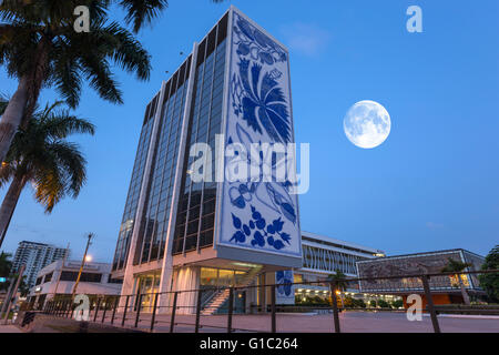 Tour Bacardi (©Enrique GUTIERREZ 1964) CAMPUS NATIONAL YOUNGARTS BISCAYNE BOULEVARD MIAMI FLORIDA USA Banque D'Images