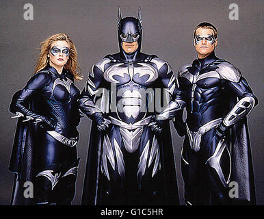 Batman & Robin / Alicia Silverstone / George Clooney / Chris O'Donnell, Banque D'Images