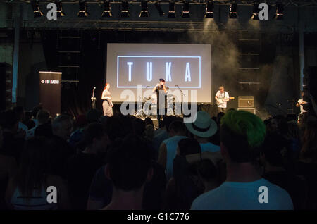 Sydney, Australie - 10 janvier 2016 : Concert au Tuka 2016 SMACS FBI Music Festival qui a eu lieu à l'Carriageworks à Redfern. Banque D'Images