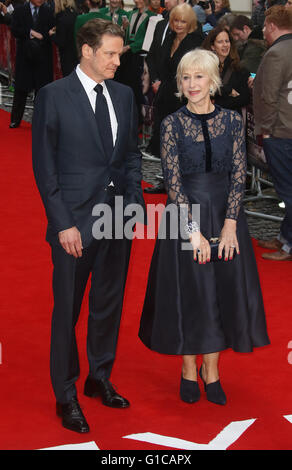 11 avril 2016 - Colin Firth et Dame Helen Mirren assistant à Eye in the Sky UK Premiere at Curzon Mayfair, à Londres, au Royaume-Uni. Banque D'Images