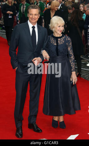 11 avril 2016 - Colin Firth et Dame Helen Mirren assistant à Eye in the Sky UK Premiere at Curzon Mayfair, à Londres, au Royaume-Uni. Banque D'Images