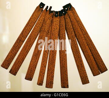 Les os et bois de feuillets de divination Chine ancienne. Banque D'Images