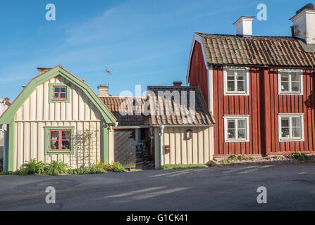 Petite ville idyllique au printemps de Söderköping en Suède. Banque D'Images