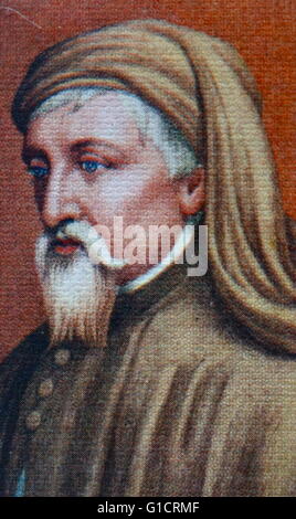 Geoffrey Chaucer (ch. 1343 - 1400), connu comme le père de la littérature anglaise, est largement considéré comme le plus grand poète anglais du Moyen Âge Banque D'Images