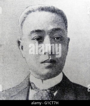 Portrait photographique de Prince Saionji Kinmochi (1849-1940) un homme politique japonais, homme d'État et deux fois Premier Ministre du Japon. En date du 20e siècle Banque D'Images