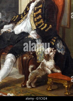 La peinture intitulée 'Mariage à-la-mode : 2. Le Tête à Tête' par William Hogarth (1697-1764) un peintre, graveur, illustration satirique, critique sociale, et caricaturiste. En date du 18e siècle Banque D'Images