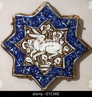 Lustre bleu avec carreaux en étoile, les frontières de l'Iran, Kashan. En date du 13e siècle Banque D'Images