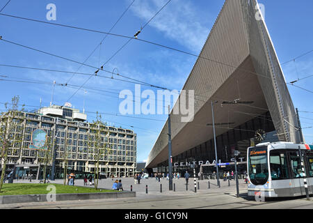 La gare centrale de Rotterdam Weena ville Pays-Bas Banque D'Images