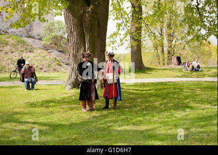 Dans Kmicicem Majowka z Janowiec événement Château de Suédois attaque contre le château, bataille historique, reconstitution invasion suédoise. Banque D'Images