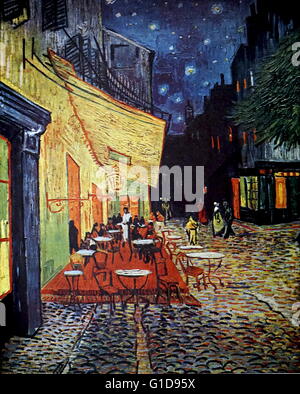 Terrasse de Café de Nuit, également connu sous le nom de terrasse de café sur la place du Forum, 1888 ; par Vincent Van Gogh (1853 - 29 juillet 1890) ; Néerlandais et peintre post-impressionniste. Banque D'Images