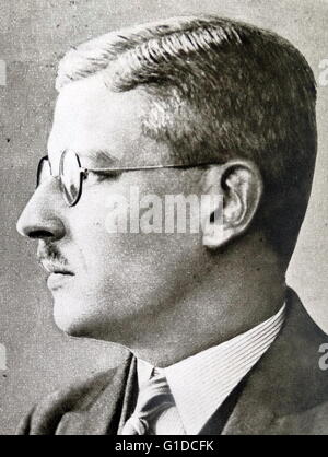 Portrait photographique de Kurt Schuschnigg (1897-1977) Chancelier de l'Etat fédéral de l'Autriche jusqu'à l'Anschluss. En date du 20e siècle Banque D'Images