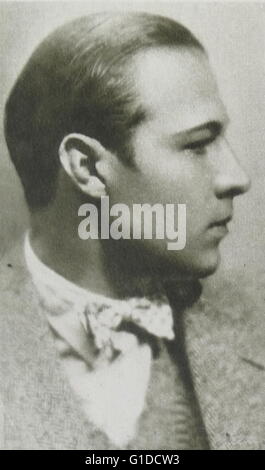 Portrait photographique de Rudolph Valentino (18895-1926) une origine italienne, acteur américain. En date du 20e siècle Banque D'Images