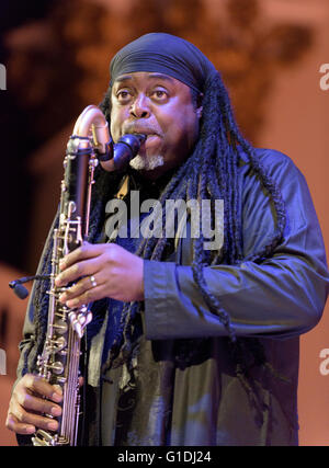 Courtney Pine à la Cheltenham Jazz Festival 2016 Banque D'Images