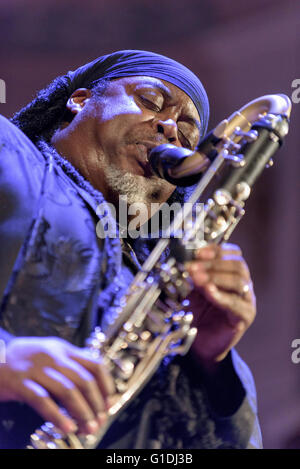 Courtney Pine à la Cheltenham Jazz Festival 2016 Banque D'Images