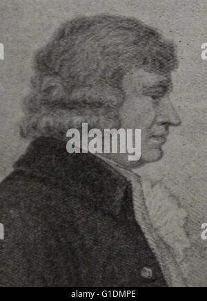 Portrait d'Edmund Burke (1729-1797) un homme d'État irlandais, auteur, orateur, philosophe et théoricien politique. En date du 18e siècle Banque D'Images