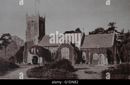 Photographie de l'Eglise Sainte-marie Madeleine, Sandringham, où des membres de la famille royale d'assister aux services quand en résidence à Sandringham. En date du 20e siècle Banque D'Images