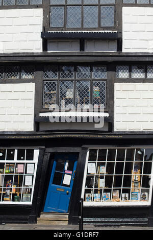 Old King's School shop avec porte bleu azur Banque D'Images