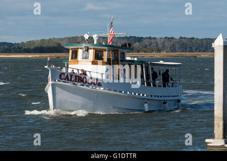 La Caroline du Sud, daufuskie island. daususkie island ferry de Hilton Head, l'calibogue. Banque D'Images