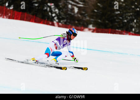 Europe, France, Haute Savoie, Rhone Alpes, Chamonix, course de ski Coupe du monde Kandarhar Banque D'Images