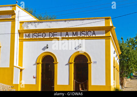 Museo de la Musica vu de rue à El Triunfo, Baja Sur, au Mexique. Banque D'Images