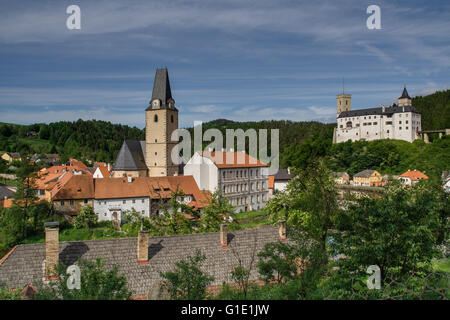 Rozmberk nad Vltavou, Hrad, rozmbek Rozmberk château, République Tchèque Banque D'Images