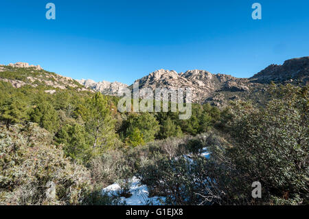 Vues de la Pedriza de Canto Cochino, dans le parc national des montagnes de Guadarrama, Madrid, Espagne Banque D'Images